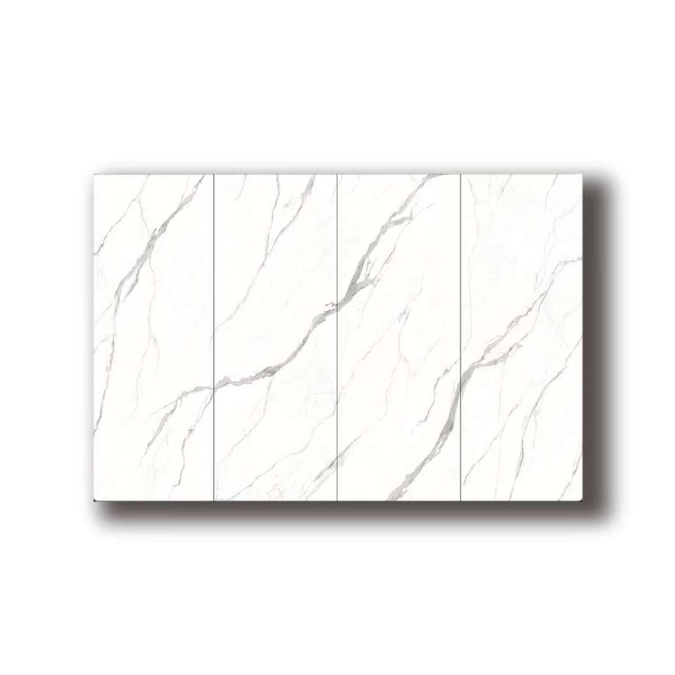 Tấm sứ AZABY TRẮNG đánh bóng, dày 6mm, gạch lát sàn đá nung kết trắng, mặt bàn bếp, phiến đá khổ lớn