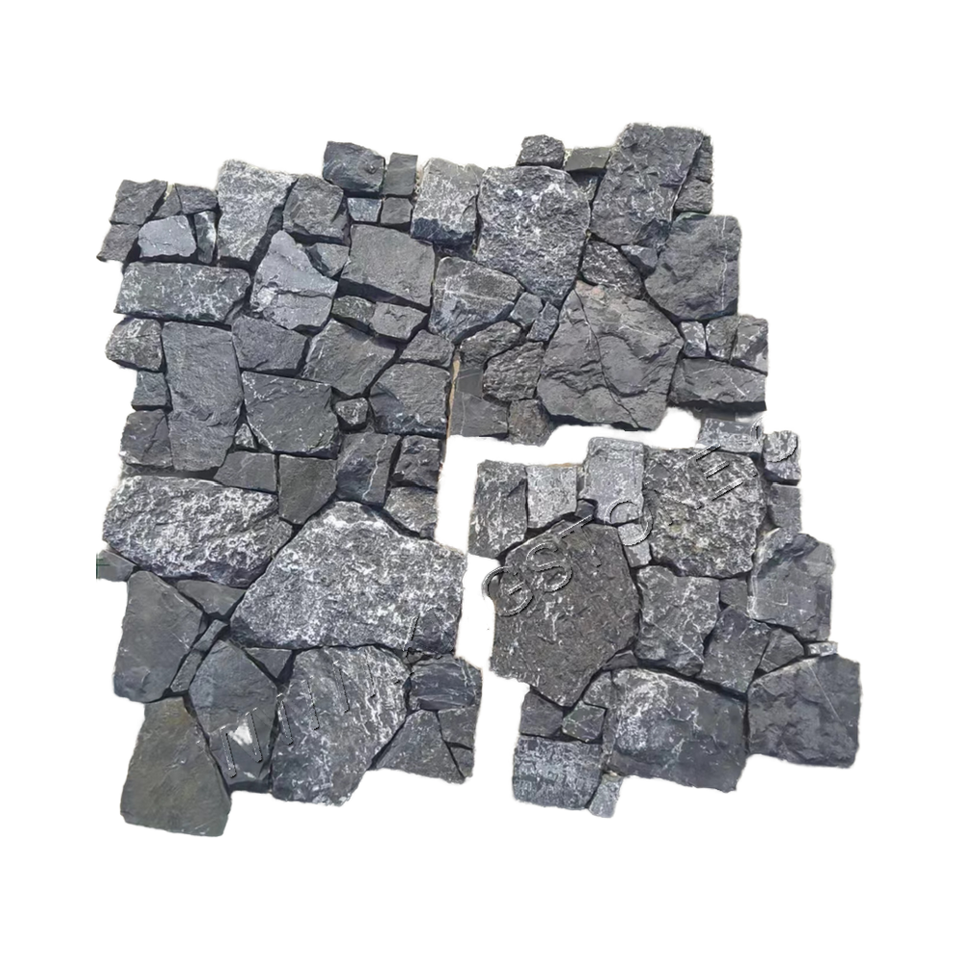 Đá Tự Nhiên Không Gian Ngoại Thất Ngoài Trời Khối Đen Thiết Kế Truyền Thống Bề Mặt Chẻ Phong Hóa Axit Biệt Thự Công Viên Kháng Axit