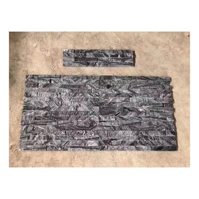 Đá trang trí tường ốp Ledgestone Đá phiến tự nhiên Đen Băng dành cho Đá Văn Hóa Ngoại Thất