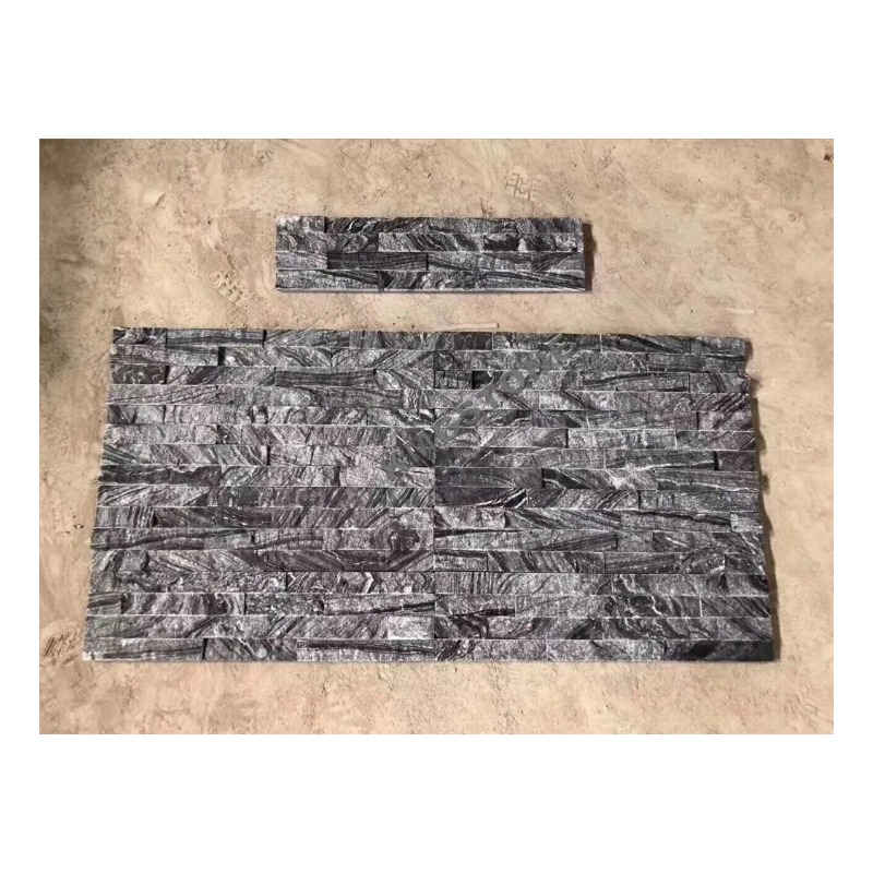 Đá trang trí tường ốp Ledgestone Đá phiến tự nhiên Đen Băng dành cho Đá Văn Hóa Ngoại Thất