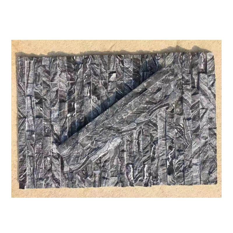 Sỉ Tấm ốp tường đá veneer chẻ truyền thống Đen Băng thiết kế hiện đại