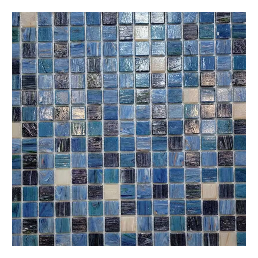 MOSAIC KÍNH MÀU XANH CỔ ĐIỂN CAO CẤP 300x300mm