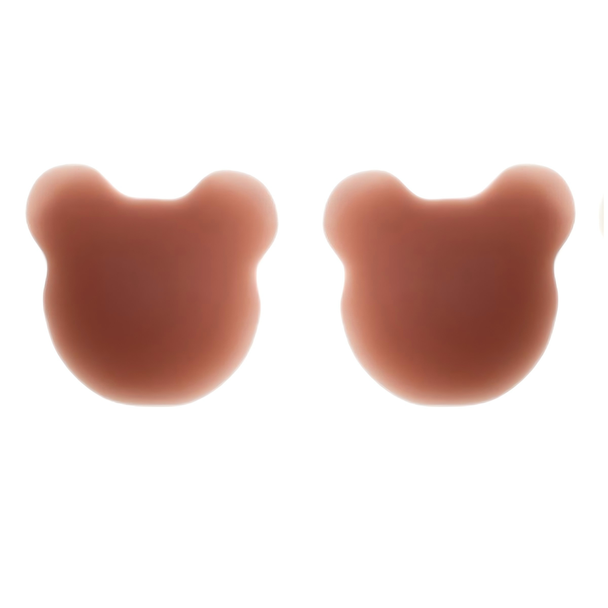 Bán sỉ Miếng dán ngực silicone nâng hình đầu gấu trúc nhỏ dễ thương, mỏng, tàng hình, chống lộ, màu trơn, kèm băng dính mềm mại gợi cảm.