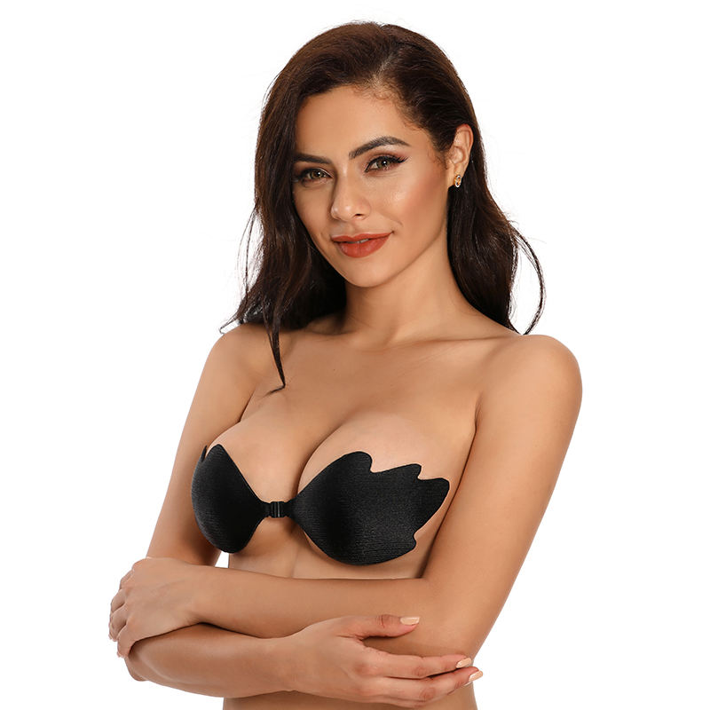 Miếng dán ngực silicon tàng hình hình lá gợi cảm, khóa cài trước, chống thấm nước, thoáng khí, tự dính