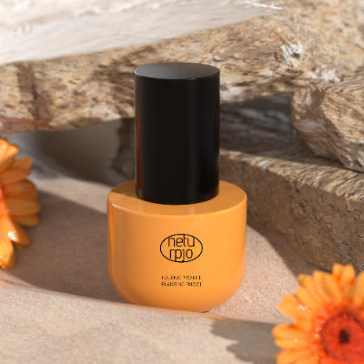 Chai thủy tinh đáy tròn 20ml tùy chỉnh kèm nắp đen, dung tích nhỏ, bơm nhấn tách rời cho tinh dầu