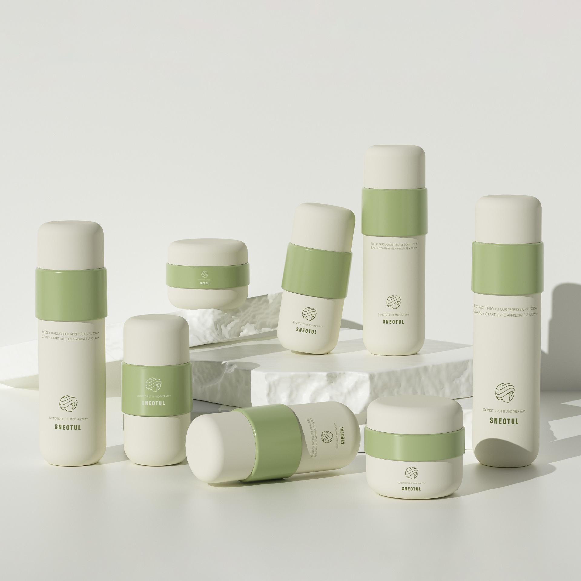 Bộ Chai Lọ Thủy Tinh Cao Cấp Đựng Mỹ Phẩm Dạng Xịt Phun Áp Lực Gồm Chai Thủy Tinh 50g và Hũ Kem Gradient 100ml