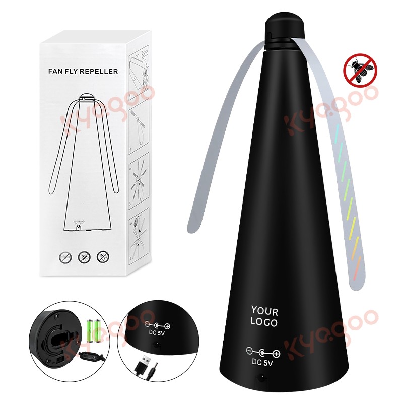 Quạt đuổi ruồi chạy pin không dây, thân thiện môi trường, di động ngoài trời