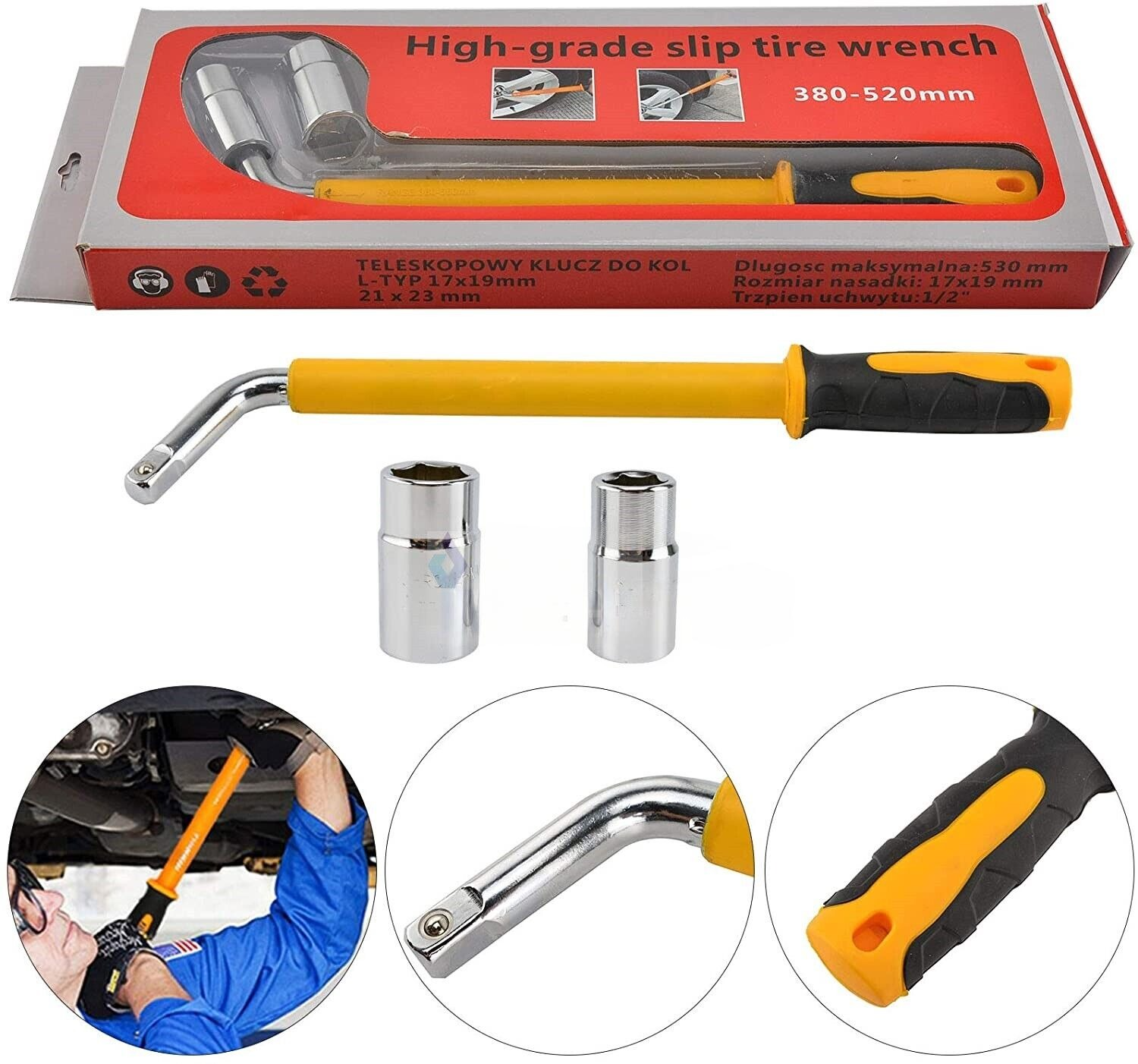 Bộ cờ lê mở bulông bánh xe kiểu rút gọn