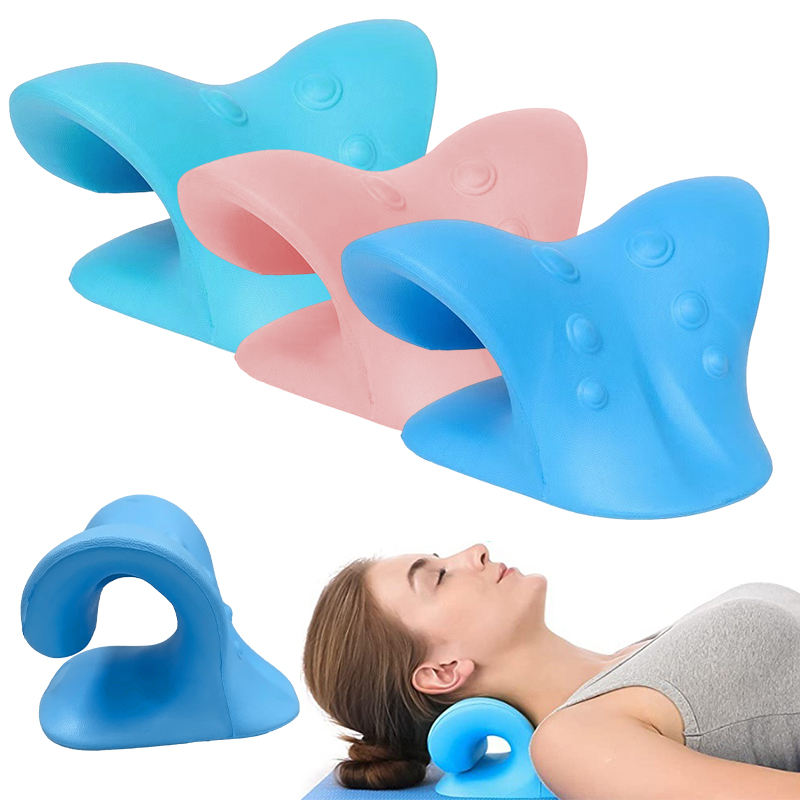 Gối kéo giãn và thư giãn cổ vai tùy chỉnh, thiết bị nắn chỉnh đốt sống cổ, giảm đau cơ và khớp thái dương hàm.