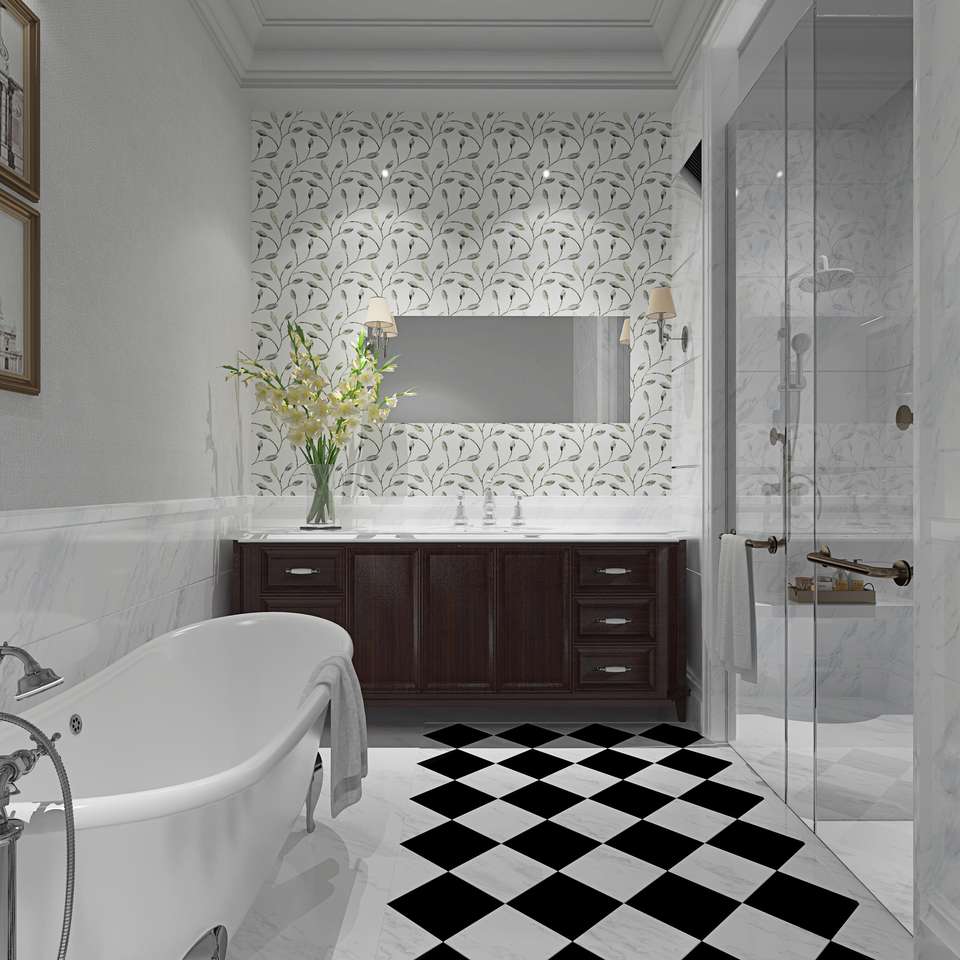 Gạch khảm mài nước thiết kế hiện đại Centurymosaic cho tường phòng tắm, đá Onyx, đá cẩm thạch