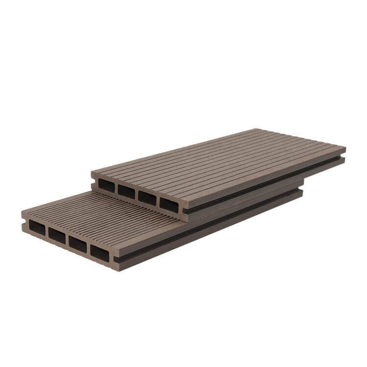Tấm ốp sàn ngoài trời composite WPC hiện đại thiết kế tùy chỉnh, bề mặt mịn, chống thấm và chống trơn