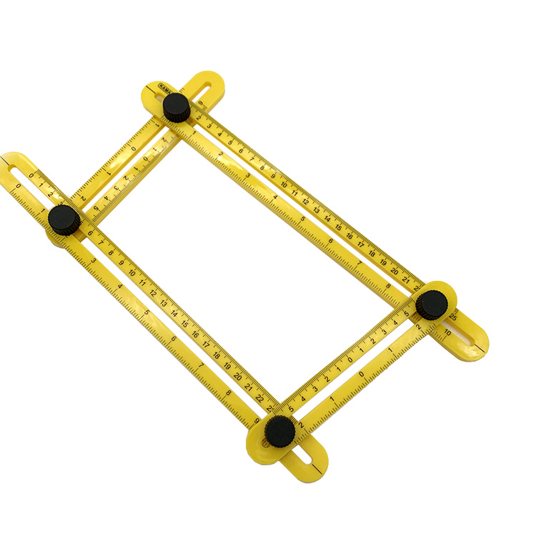 Thước đo đa năng bằng nhựa gấp bốn, nhiều góc