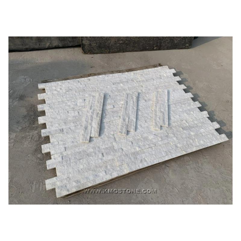 Tấm ốp tường đá phiến trắng nhạt tự nhiên kiểu đá văn hóa mặt tiền ngoại thất