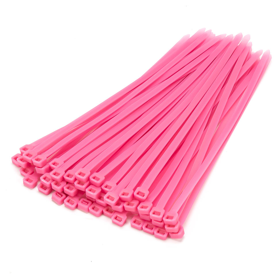 Dây buộc cáp tự khóa nilon 66 màu hồng giảm giá tốt 7.6*400mm nhựa chống tia cực tím PA66