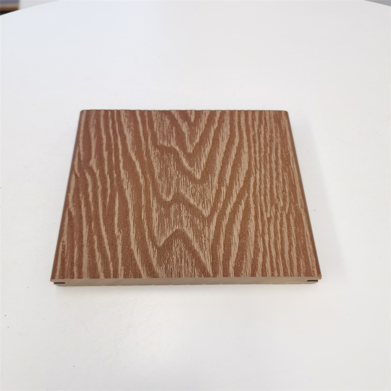 Sàn gỗ nhựa ngoài trời màu tùy chỉnh, lỗ đặc, chống thấm