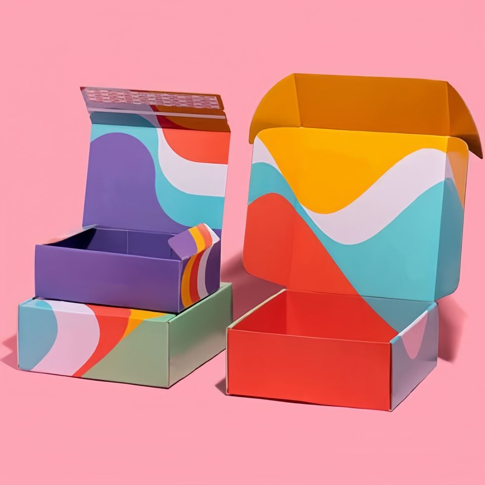 Hộp Gửi Thư/Đóng Gói Vận Chuyển Bằng Bìa Carton Gấp Gọn, Bền Bỉ, Thân Thiện Môi Trường, Tùy Chỉnh, In Toàn Bộ, Tái Sử Dụng, Nhiều Màu Sắc