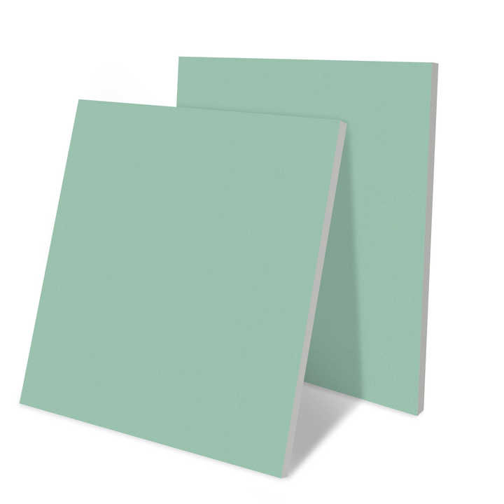 Gạch men mài mờ chống trơn trang trí nhà khách sạn hình vuông màu xanh lá 60x60