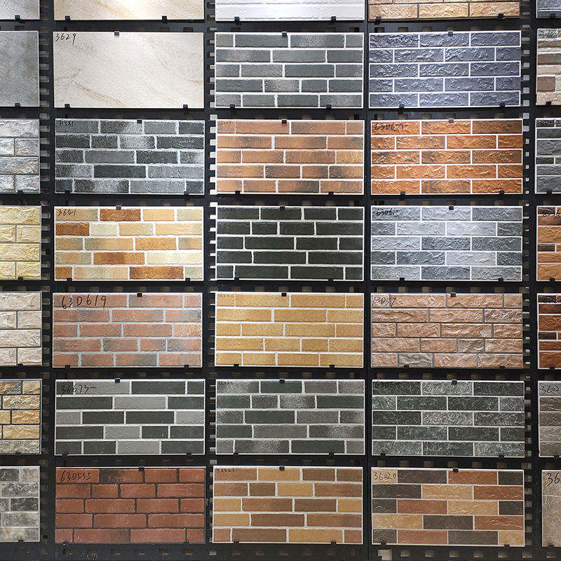 Gạch Sứ Nghệ Thuật Trang Trí Ngoài Trời Cho Tường Ngoại Thất Biệt Thự Phong Cách Mộc Mạc 3D Lồi Lõm