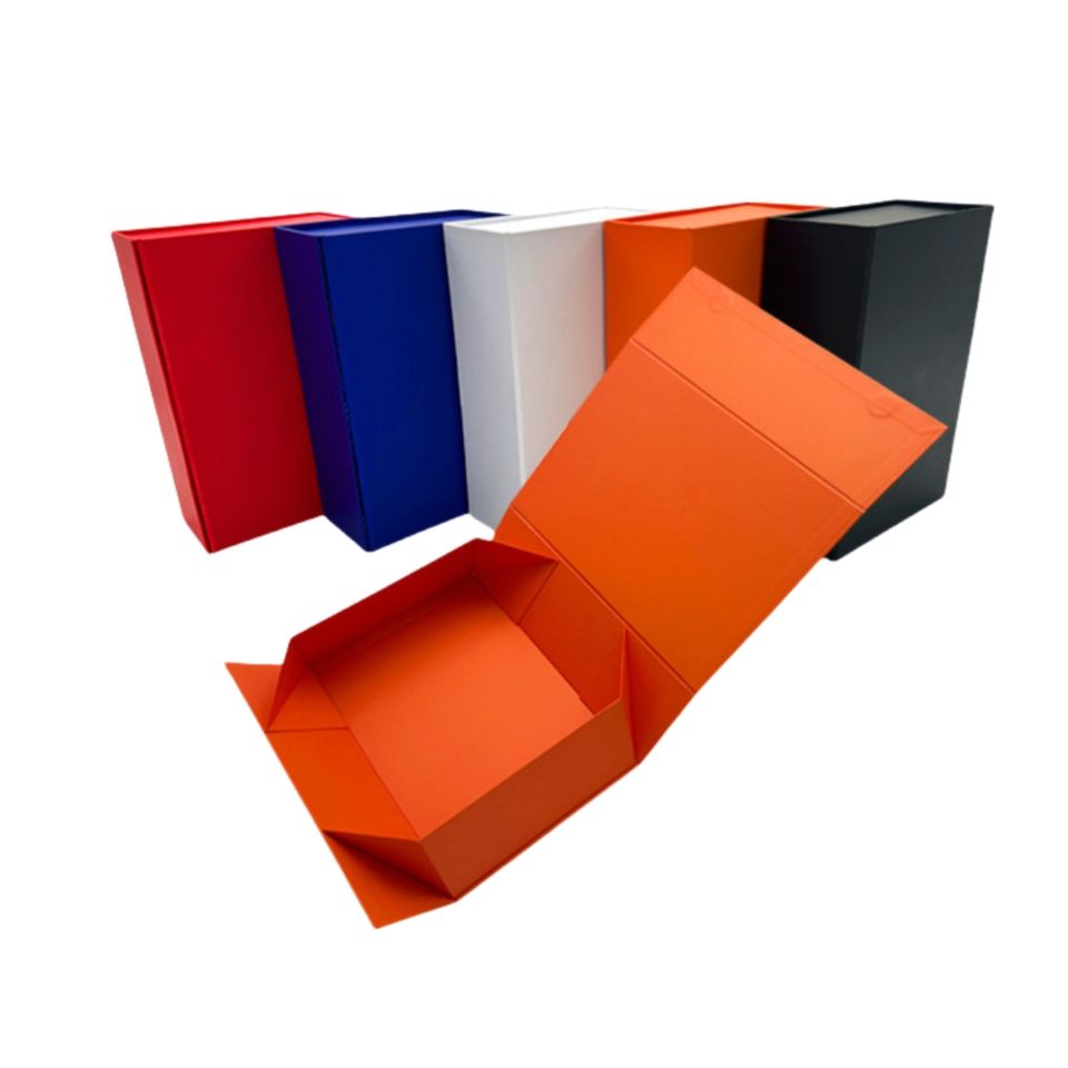 Hộp quà tặng lớn, dẹt, gấp gọn, tùy chỉnh, di động, có nắp lật từ tính nguyên khối, dùng đựng vớ