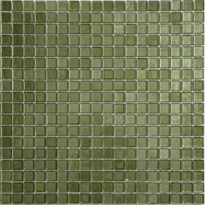 Gạch khảm kính hiện đại 15x15x4mm, thiết kế lát ghép hình lá