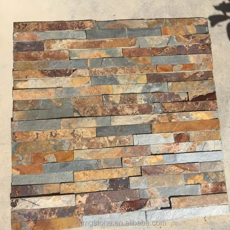 Gạch ốp tường ngoại thất đá phiến tự nhiên hiện đại bền