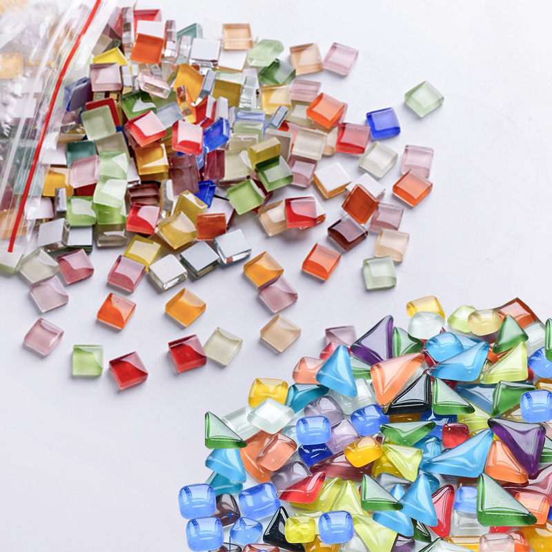 Hạt rời Mosaic thủy tinh/gốm sứ dày 4mm cao cấp, phong cách thiết kế hiện đại dùng cho khách sạn, đồ thủ công DIY, hồ bơi & phòng ăn