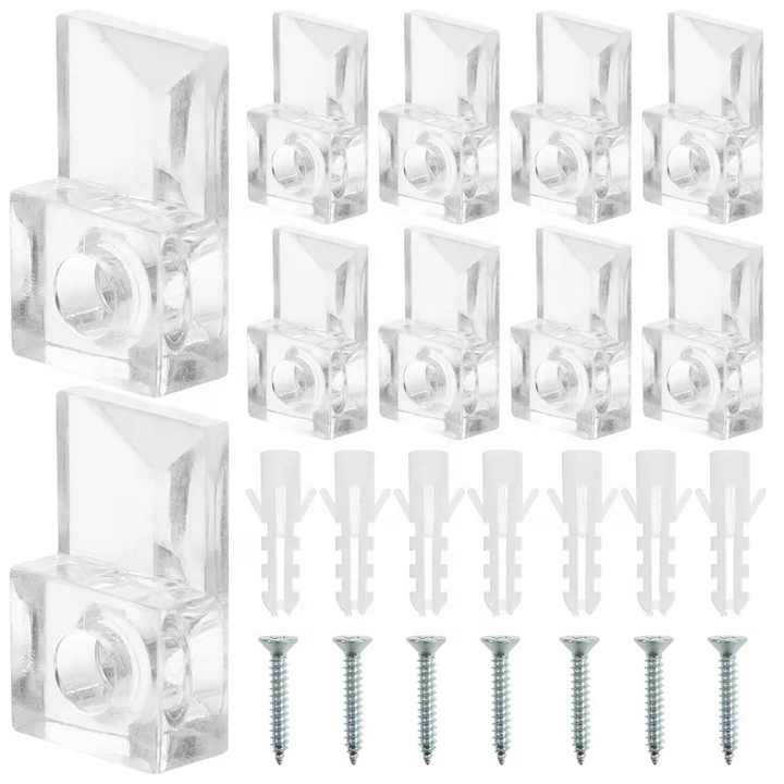 Kẹp gương nhựa trong suốt, phụ kiện nội thất 6/4/3mm