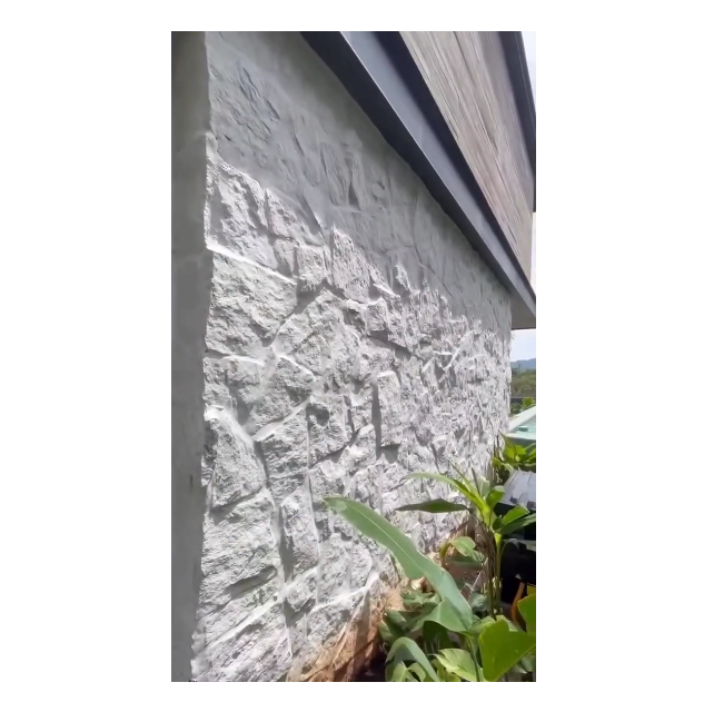 Gạch đá sa thạch trắng tự nhiên, mặt đá tạc, ốp tường ngoài trời và trong nhà