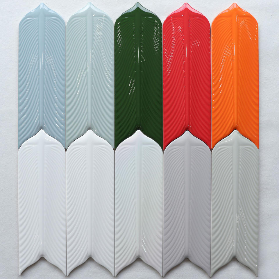 Gạch Mosaic Thiết Kế Hoa Văn Lông Vũ Nghệ Thuật Giá Rẻ Trung Quốc