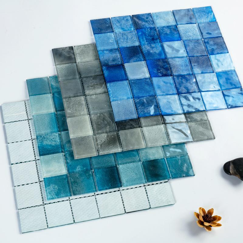 Gạch Kính Mosaic Hồ Bơi Kính Pha Lê In Phun Hiện Đại