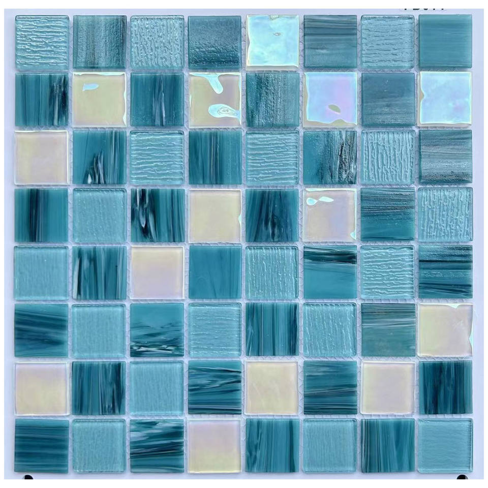 Thiết kế mới Gạch mosaic kính hồ bơi ốp tường trang trí phòng tắm trong nhà ngoài trời