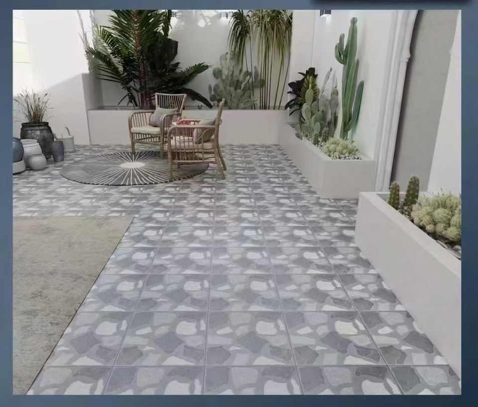 Gạch lát Terrazzo cổ điển khảm đá cuội mộc mạc phong cách đồng quê hiện đại 400x400