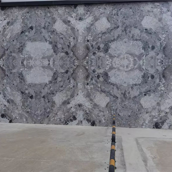 Tấm đá vôi xám Trung Quốc vân hóa thạch ốp mặt tiền Xám Pierre