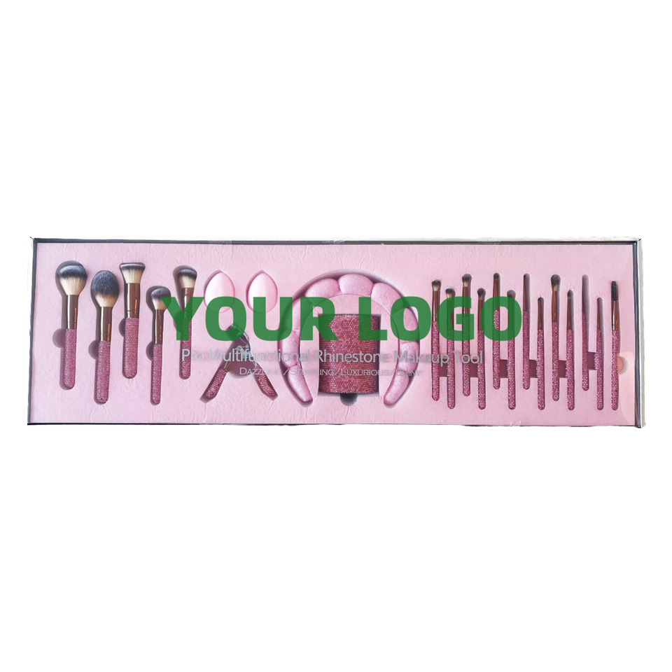 Bộ dụng cụ làm đẹp 23 món xuyên biên giới Cọ trang điểm đính kim cương 18 cây mới Xô kim cương Băng đô Kẹp mi