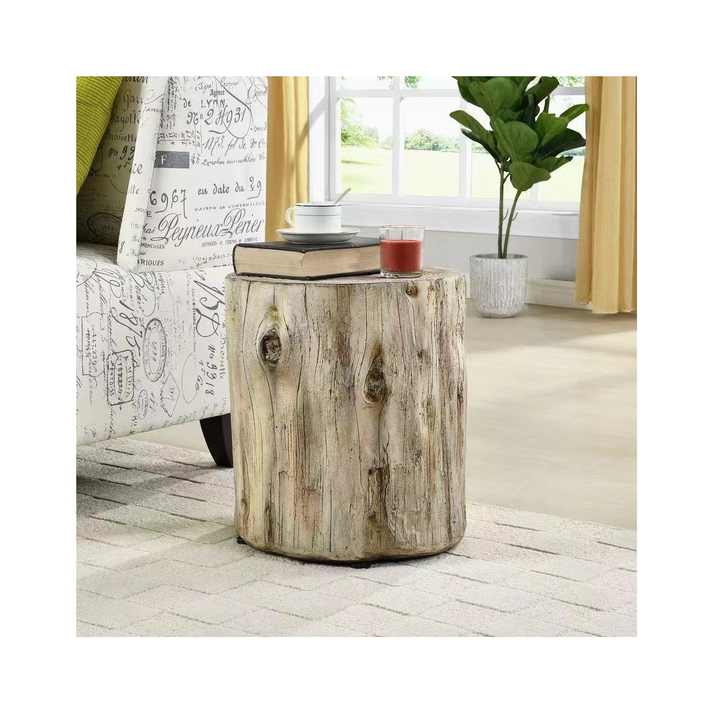 Bàn Trà Gỗ Gốc Cây Phong Cách Wabi-sabi Bê tông Giá Rẻ