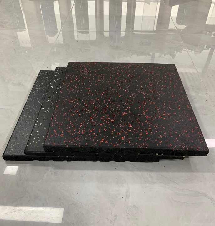 Tấm lót sàn cao su chống trơn trượt phòng tập thể dục EPDM 1mx1m 50x50cm