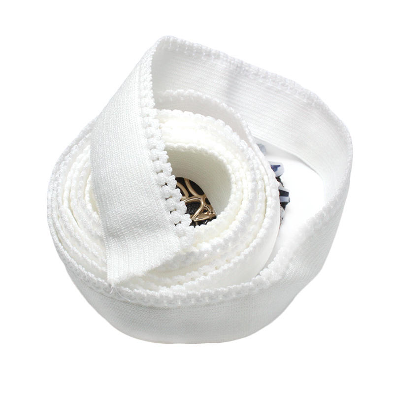Dây áo ngực dệt kiểu cách màu trắng Cotton Nylon Polyester có dải thun co giãn Spandex, phụ kiện đồ lót bán chạy.