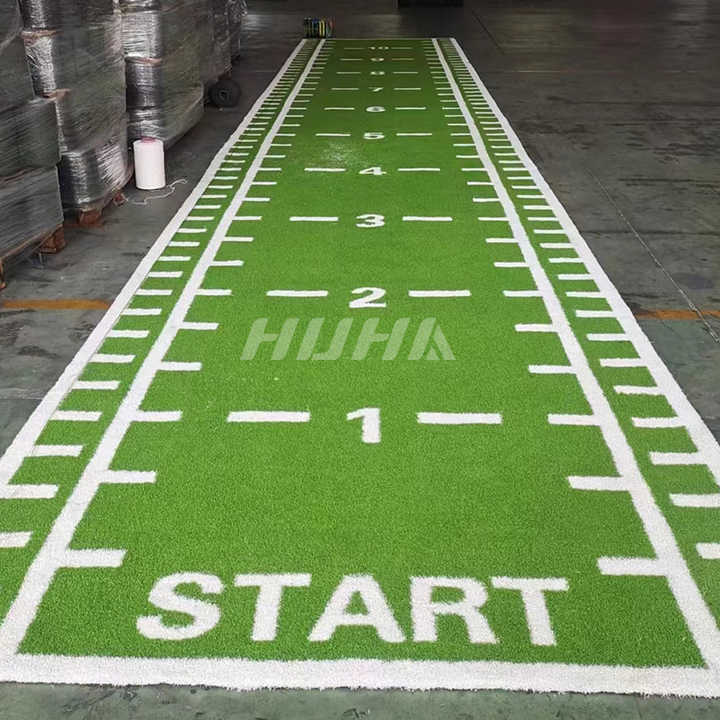 Cuộn thảm tập thể thao trong nhà có họa tiết tùy chỉnh, làm từ cỏ nhân tạo tổng hợp bền, cuộn cao su bền cho chạy xe trượt.
