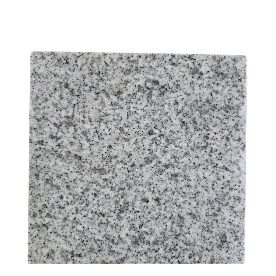 Mặt bàn đá granite màu trắng xám kiểu cổ điển, đánh bóng và búa lửa, dùng cho hầm rượu, cầu thang, phòng giặt