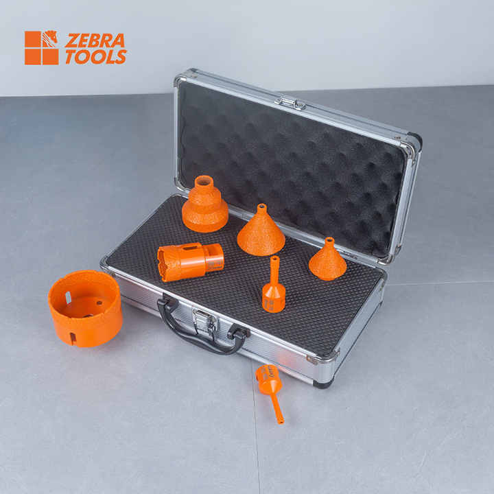 Bộ mũi khoan kim cương ren M14 7 chiếc, thép tốc độ cao 35mm