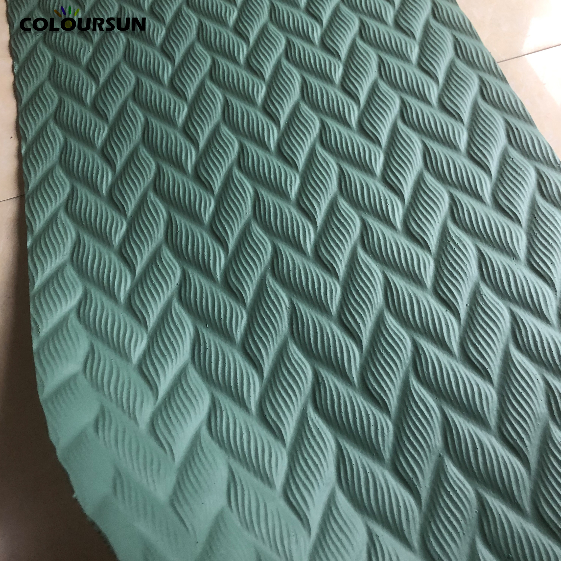 Tấm ốp tường trang trí đá mềm thiết kế hiện đại lá ô liu