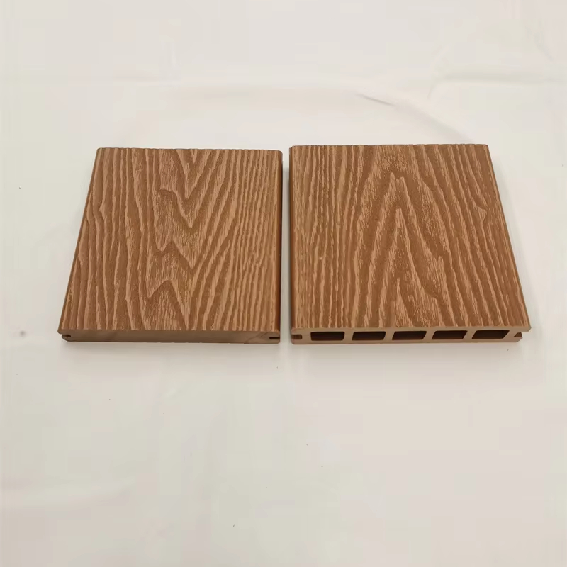 Ván lát sàn gỗ nhựa ngoài trời chống trơn, chống thấm, màu sô cô la gỗ tếch hiện đại