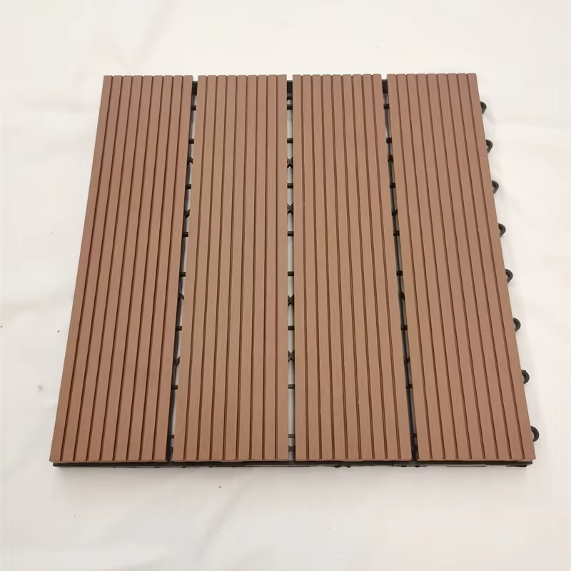 Thước lát sàn ngoài trời gỗ nhựa hiện đại bền chắc, không thấm nước, màu óc chó, gỗ tếch, gỗ thích