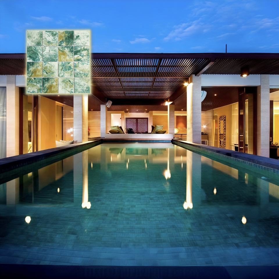 Gạch Hồ Bơi Gốm Mosaic Sáng Tạo Hiện Đại, Gạch Lát Sàn Gốm Sứ Toàn Phần, Gạch Đặc Biệt Kiểu Parquet Dành Cho Khách Sạn Biệt Thự Nhà Máy