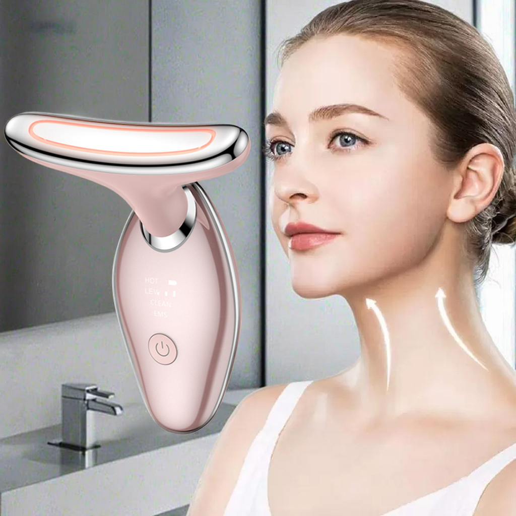 Thiết bị làm đẹp vi dòng EMS sạc lại dành cho làm sạch và mát xa vùng cổ, sản phẩm chăm sóc da, máy mát xa cổ