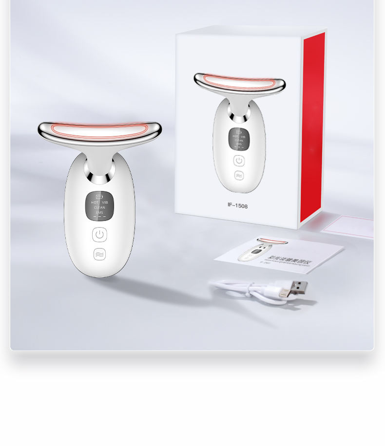 Sản phẩm mát xa thiết bị làm đẹp cầm tay EMS sạc lại, mát xa mặt mini, làm sạch và mát xa cổ