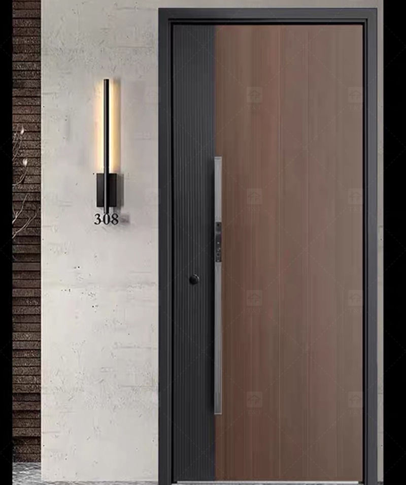 Cửa An Toàn Chính Lối Vào Bên Ngoài Thiết Kế Hiện Đại Cao Cấp Tùy Chỉnh Bán Chạy Trang Trí Thời Trang Dùng Ngoài Trời