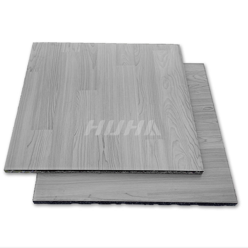 Tấm thảm tập thể dục sàn phòng tập chất liệu cao su vân gỗ PVC thương mại