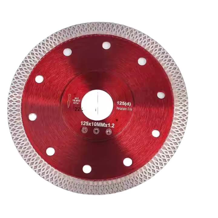 Lưỡi cắt kim cương siêu mỏng cao cấp 115mm Turbo dành cho gạch men sứ - Quy trình ép nóng dùng ướt cho bê tông