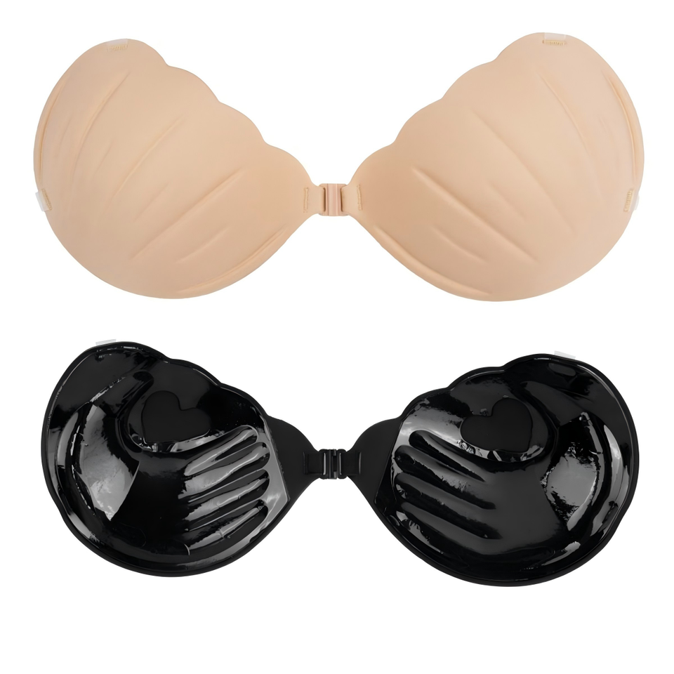 Áo ngực nâng ngực nữ thoải mái không dây dán silicone, tàng hình, tái sử dụng, hình vỏ sò 3D, chống thấm nước, thoáng khí